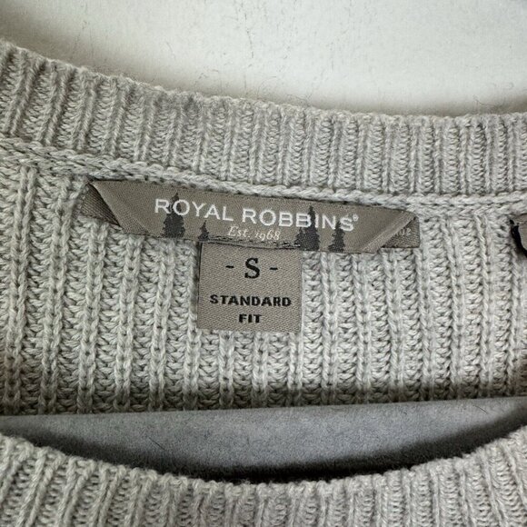 Royal Robbin’s Woman’s Gray Long Sleeve Lace Up Side Sweater Standard Fit Small - Picture 3 of 6